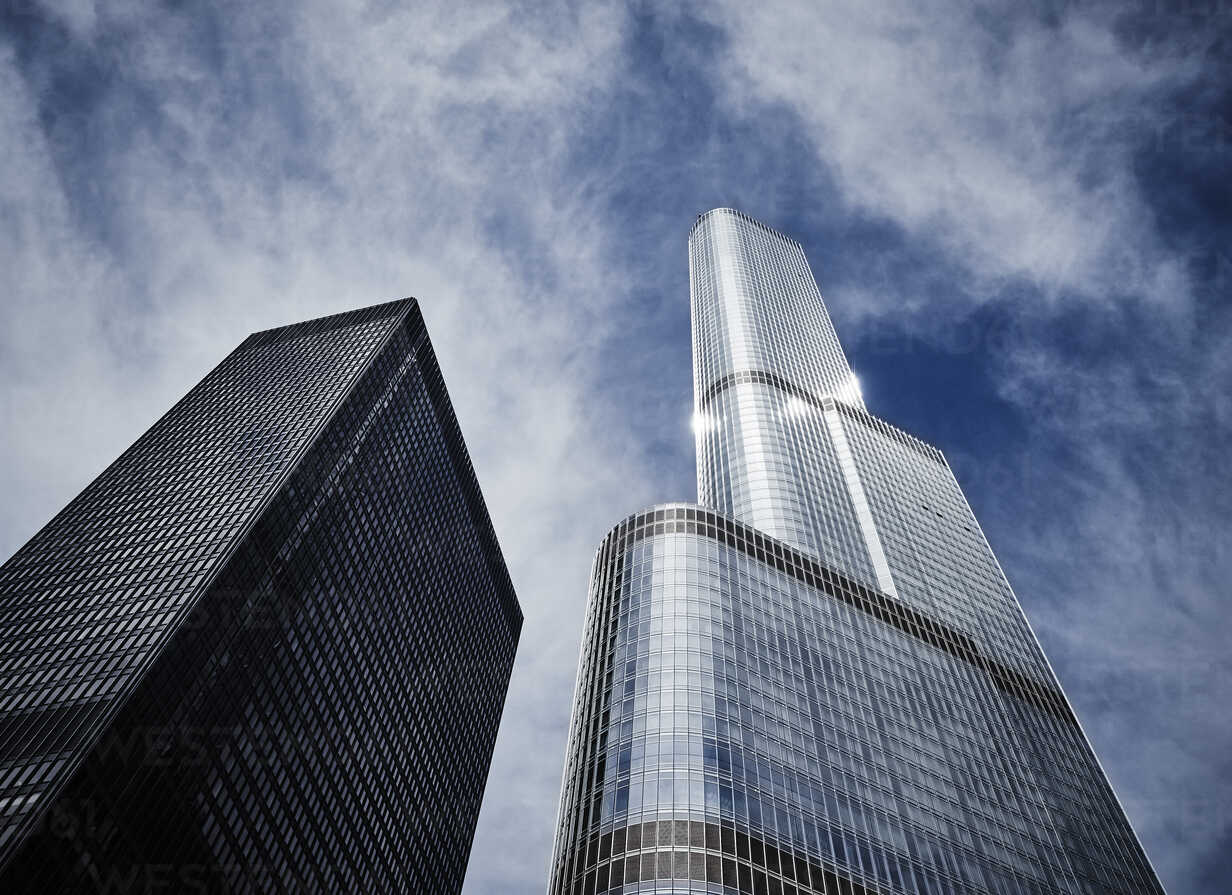 Usa Illinois Chicago Langham Hotel Trump Tower Right View From Below Disf Dieter Schewig Westend61