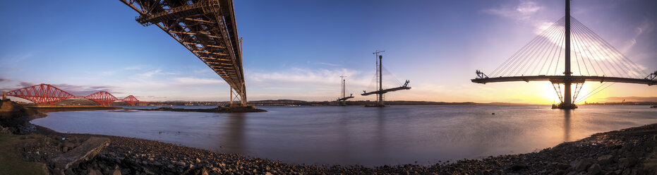 Scotland Construction Of The Queensferry Crossing Bridge Firth Of Forth Forth Bridge And Forth Road Bridge Smaf Scott Masterton Westend61