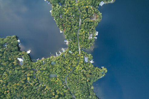 Overhead View Of Island Amidst Lake Rosseau Cavf36972 Cavan Images Westend61