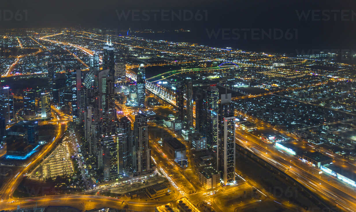 United Arab Emirates Dubai Sheikh Zayed Road At Night Hsif Hsimages Westend61