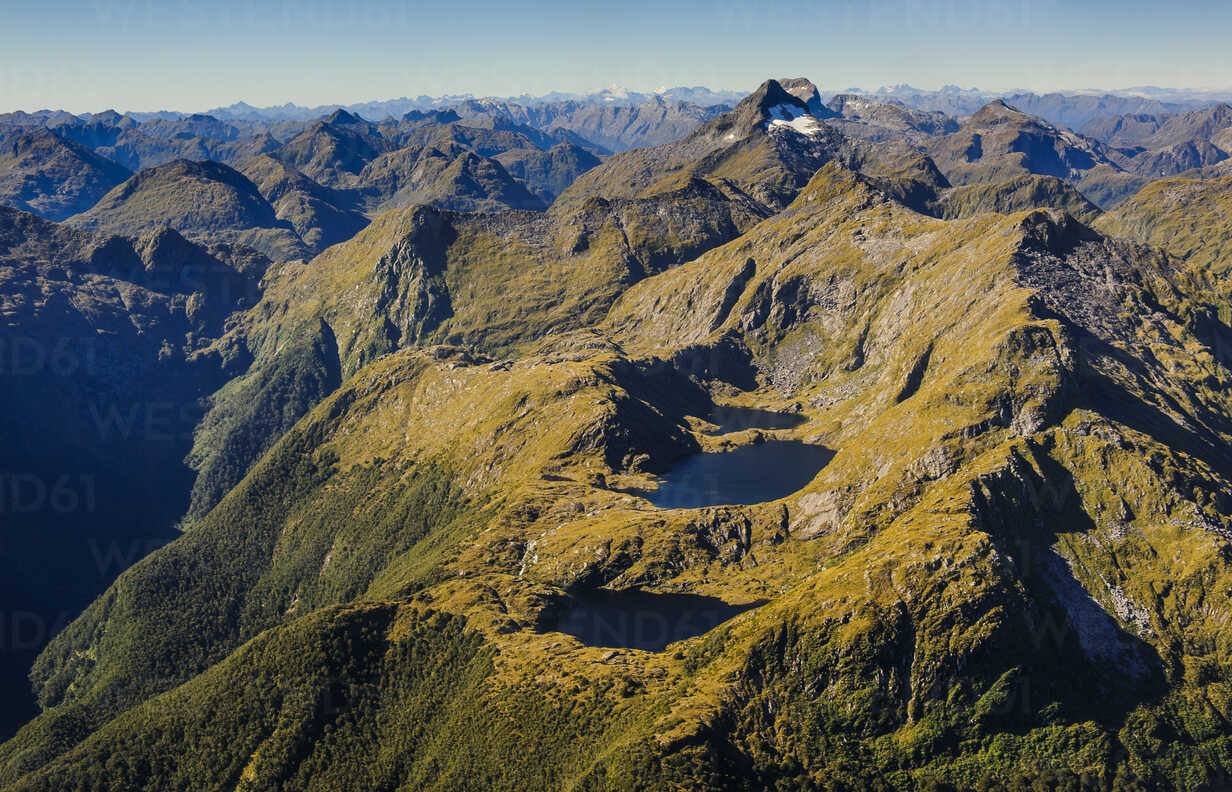 Aerial View Of The Rugged Mountains In Fiordland National Park South Island New Zealand Runf Michael