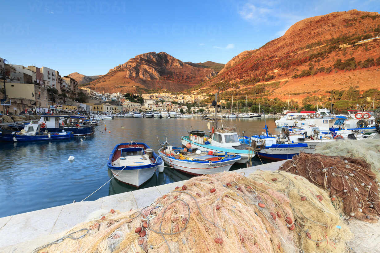 Fishing Boats At The Harbor Castellammare Del Golfo Province Of Trapani Sicily Italy Mediterranean Europe Rhplf