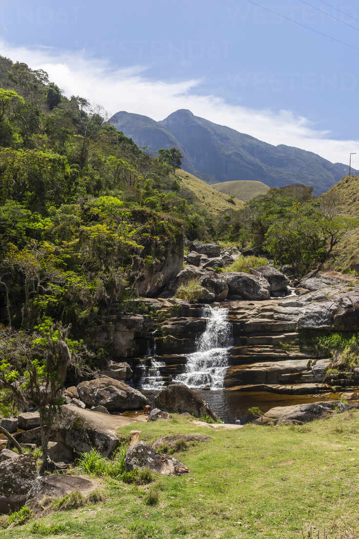 Beautiful Landscape Of Rainforest Waterfall With Mountains On The Back Cavf Cavan Images Westend61