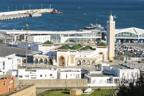 Morocco Tanger Tetouan Al Hoceima Tangier Harbor And Residential Buildings Of Coastal City Tamf A Tamboly Westend61