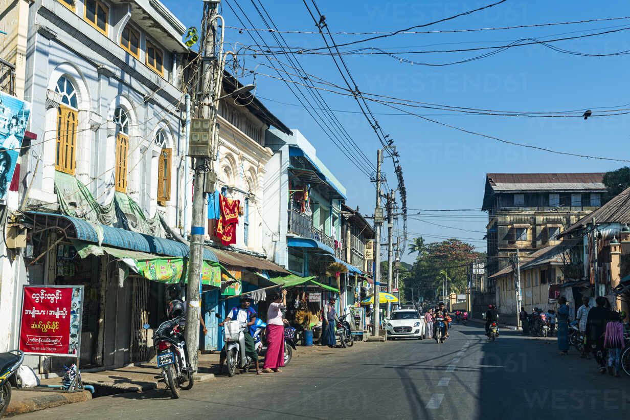 Colonial Houses In Mawlamyine Mon State Myanmar Burma Asia Stockphoto